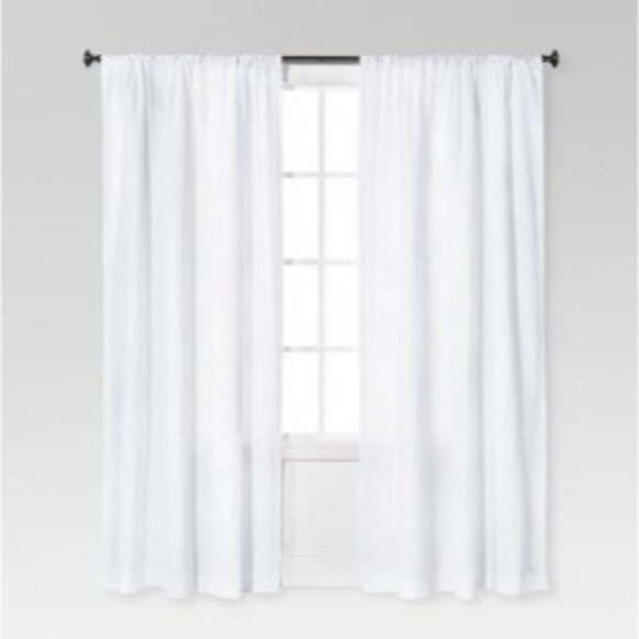 Threshold Light Filtering Farrah Window Curtain Panel White 54x95 - Picture 1 of 3